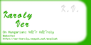 karoly ver business card